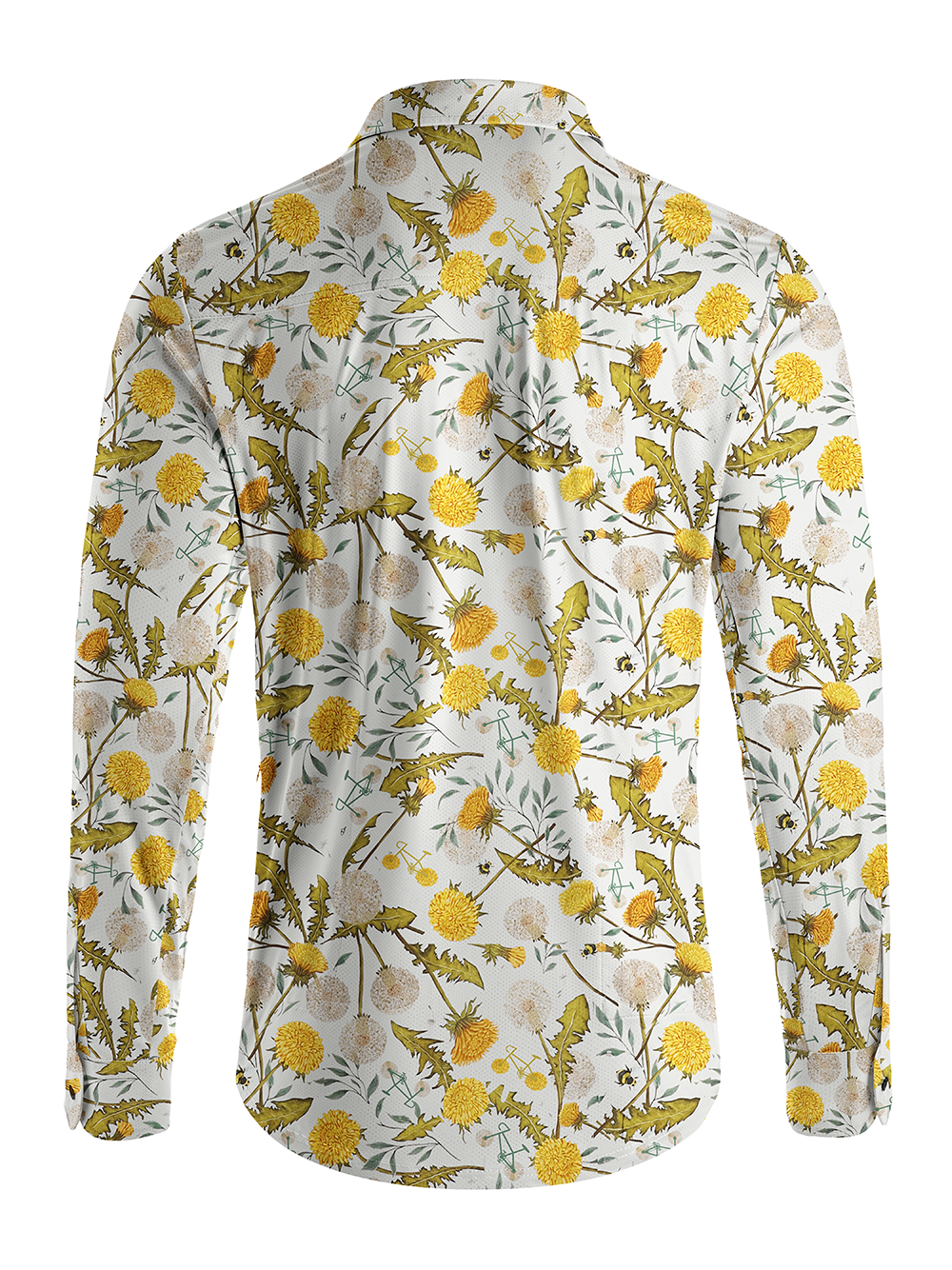 Orionride Dandelion Wheel Men's Stretchy Breathable Long Sleeve Gravel Shirt