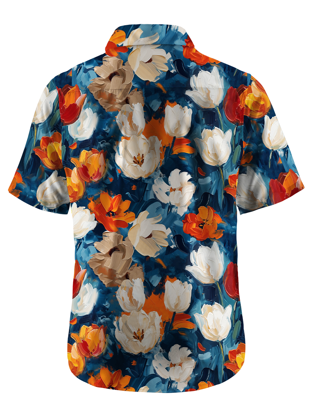 Orionride Thick Tulip Paint Zipper Pockets Ultra Lightweight Short Sleeves Gravel Shirt