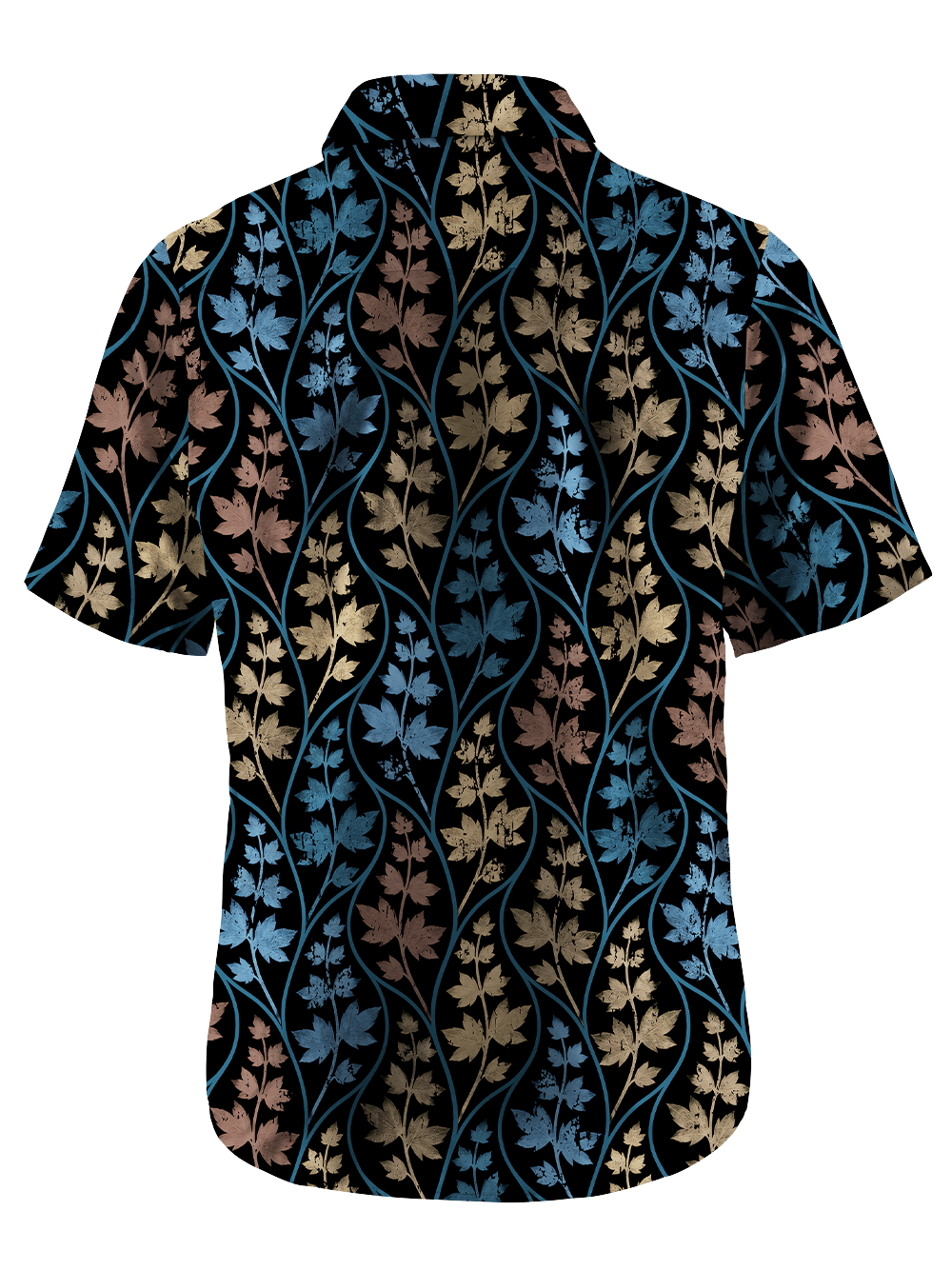 Orionride Leaf Vines Zipper Pockets Ultra Lightweight Short Sleeves Gravel Shirt