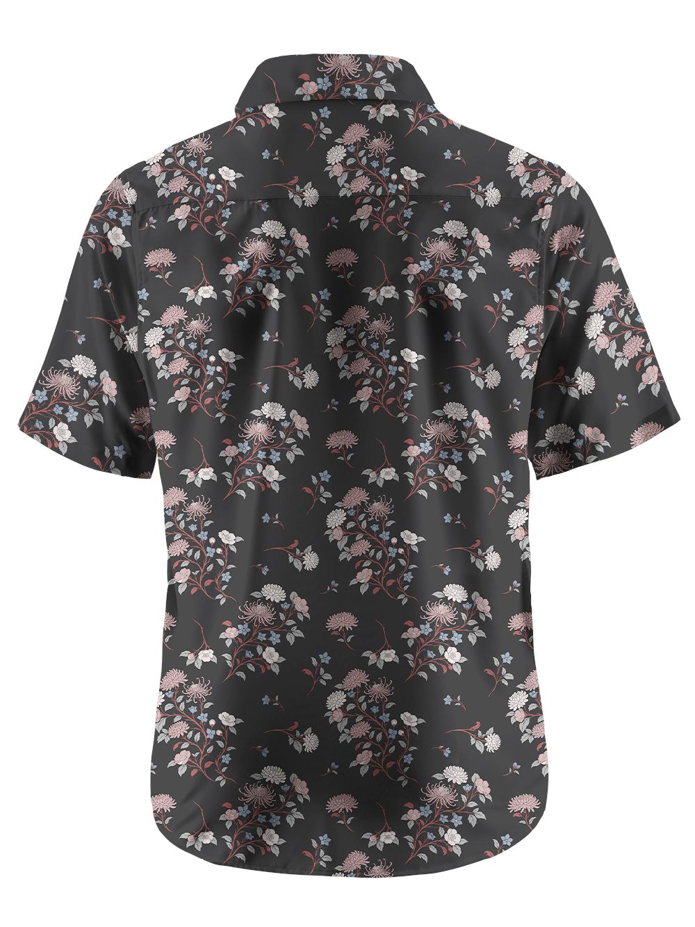 Orionride Japanese Bouquet Zipper Pockets Ultra Lightweight Short Sleeves Gravel Shirt