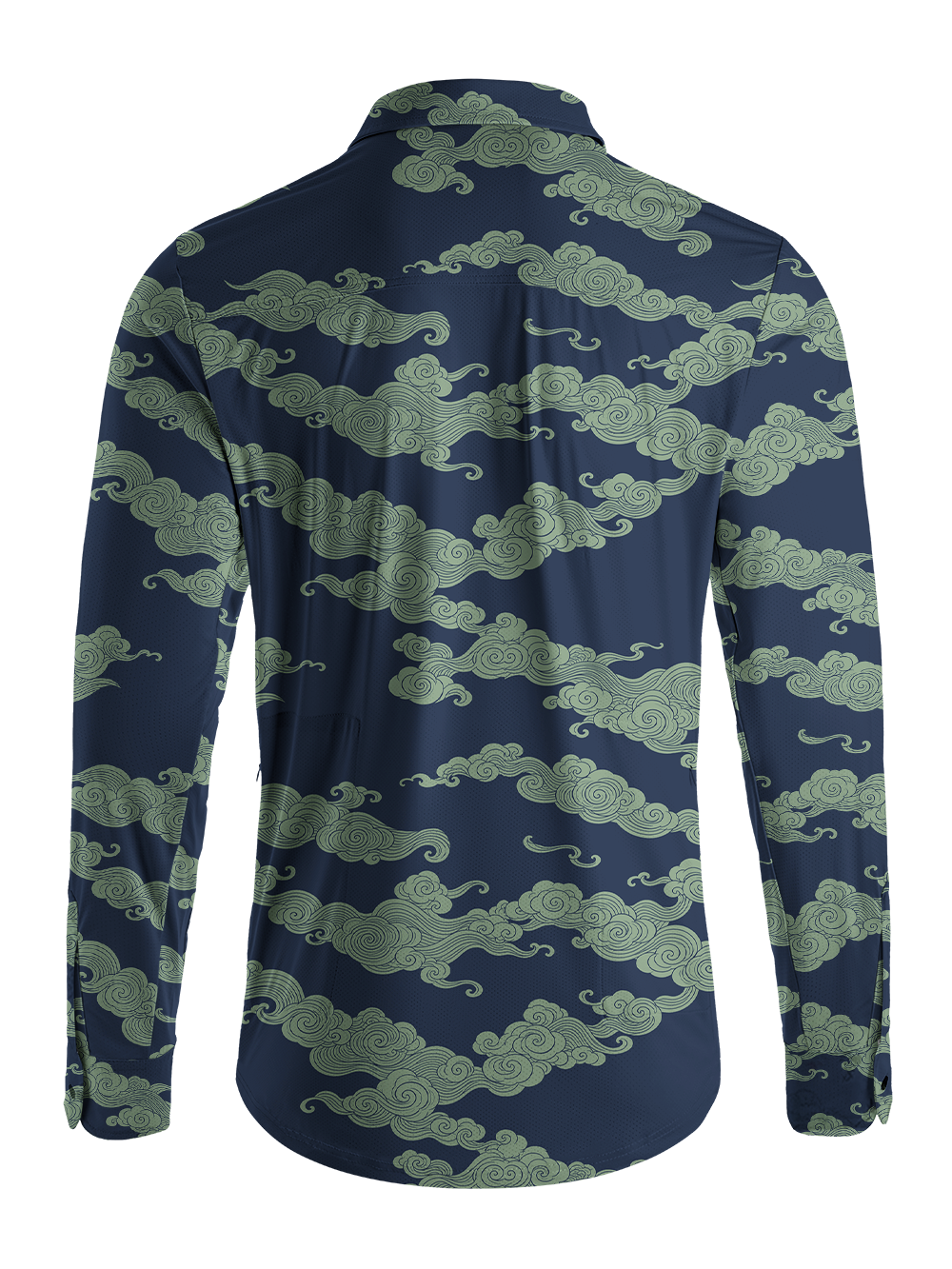 Orionride Special Auspicious Clouds Men's Stretchy Breathable Long Sleeve Gravel Shirt