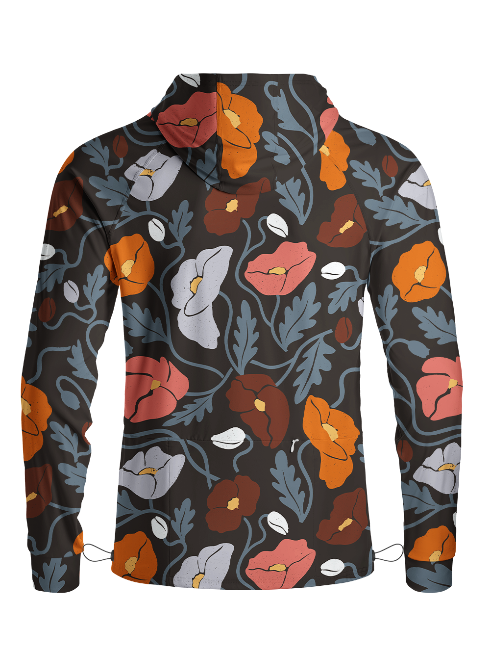 Orionride Blue Vine Quiet Long Sleeve Cycling Hoodie Shirt