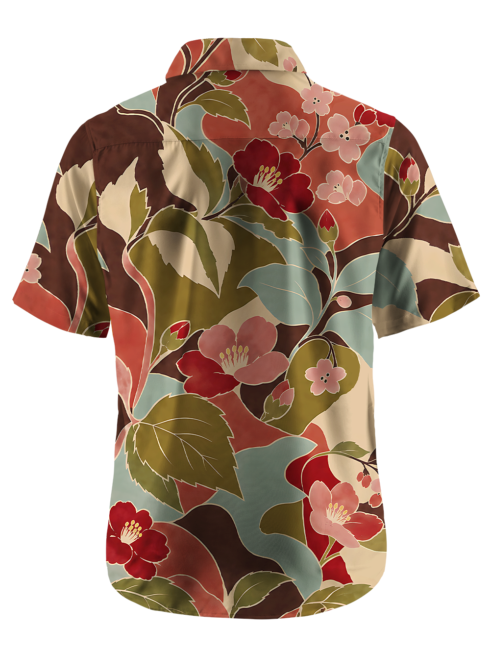 Orionride Vintage Blossoms Zipper Pockets Ultra Lightweight Short Sleeves Gravel Shirt