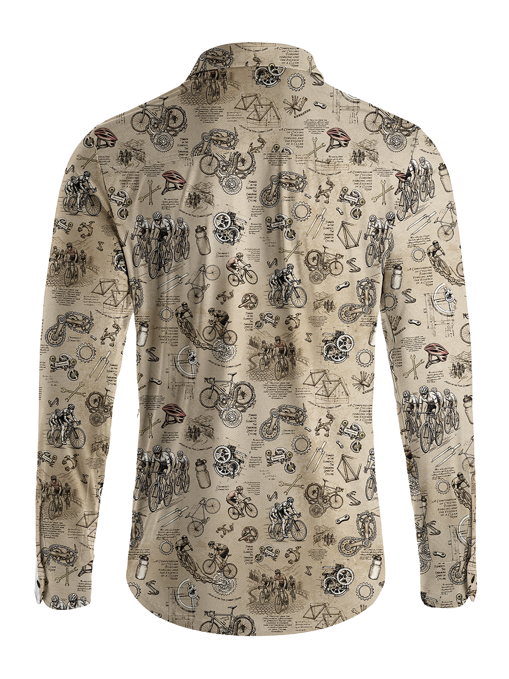 Orionride Cycling Notes Men's Stretchy Breathable Long Sleeve Gravel Shirt