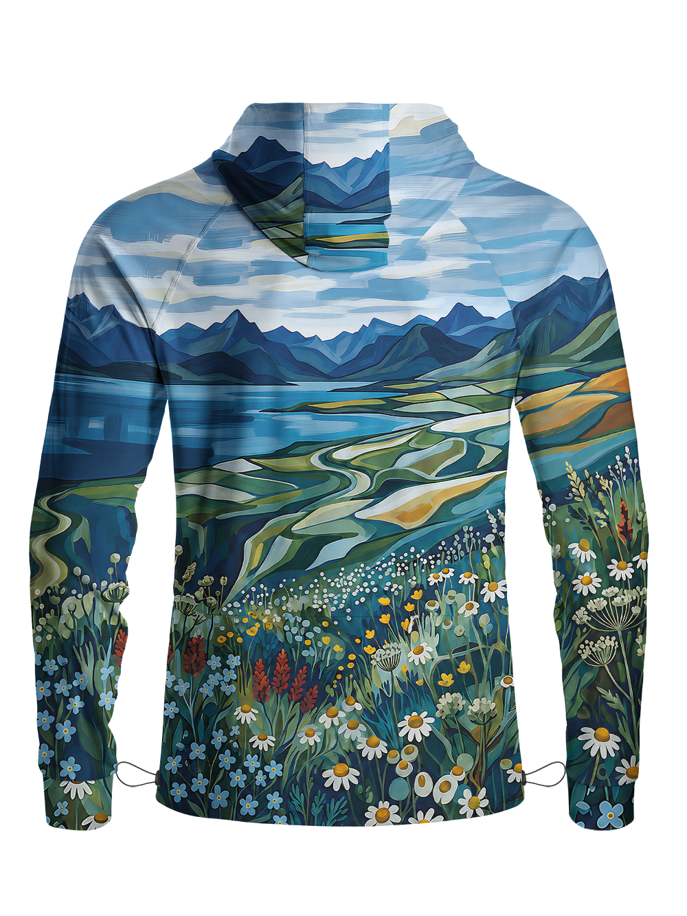 Orionride Wild Bloom Long Sleeve Cycling Hoodie Shirt