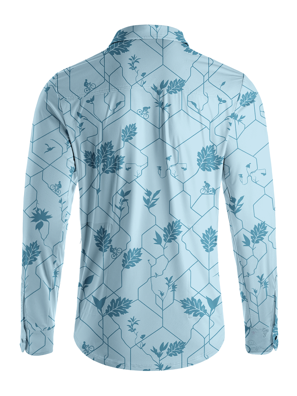 Orionride Floral Cycling Men's Stretchy Breathable Long Sleeve Gravel Shirt