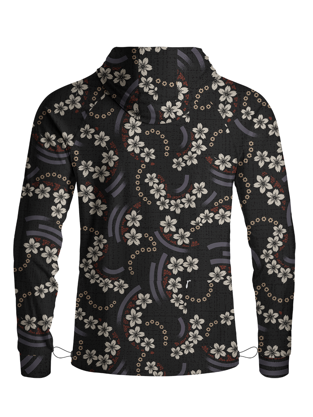 Orionride Sakura Pattern Long Sleeve Cycling Hoodie Shirt