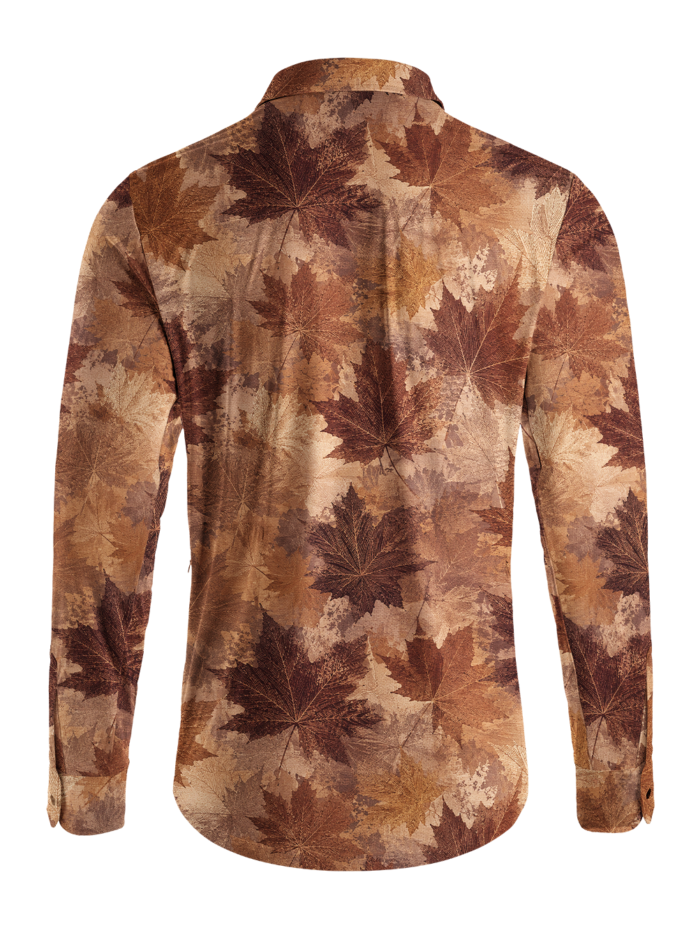 Orionride Warm Autumn Maple Men's Stretchy Breathable Long Sleeve Gravel Shirt