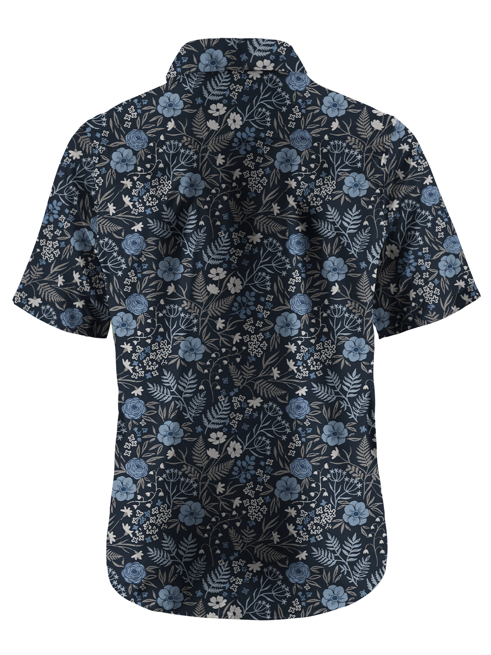 Orionride Midnight Florals Zipper Pockets Ultra Lightweight Short Sleeves Gravel Shirt