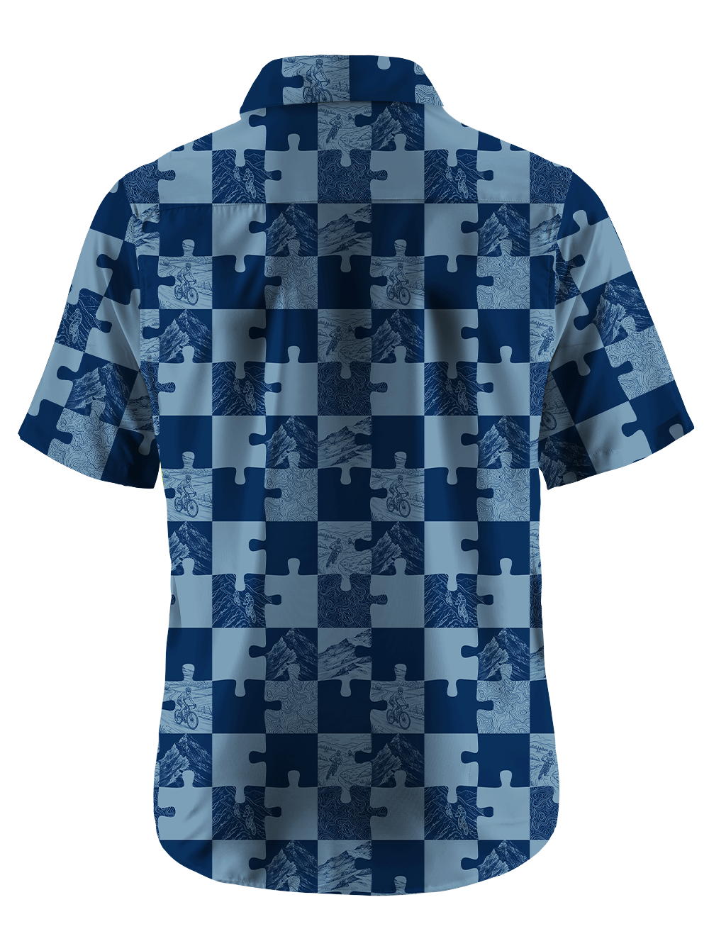 Orionride Puzzle Ride Zipper Pockets Ultra Lightweight Short Sleeves Gravel Shirt