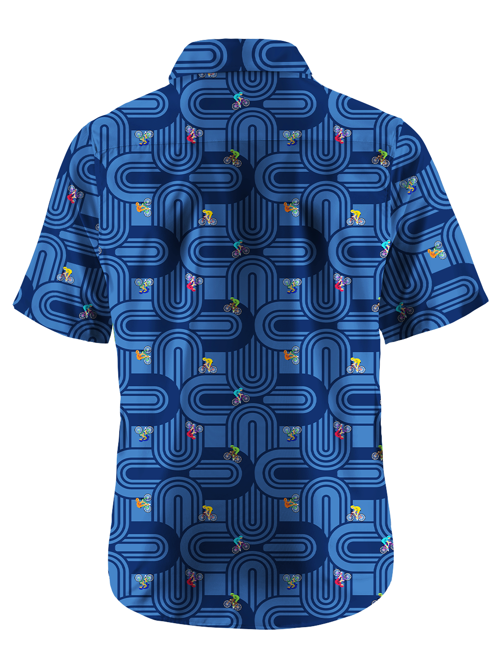 Orionride Blue Track Ride Zipper Pockets Ultra Lightweight Short Sleeves Gravel Shirt