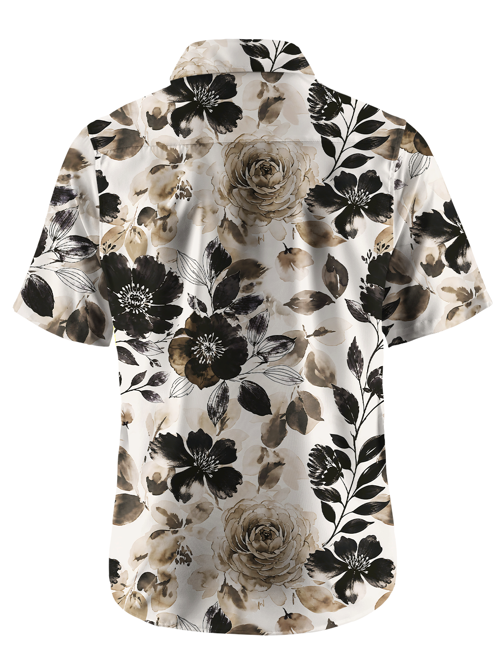 Orionride Ink Garden Zipper Pockets Ultra Lightweight Short Sleeves Gravel Shirt