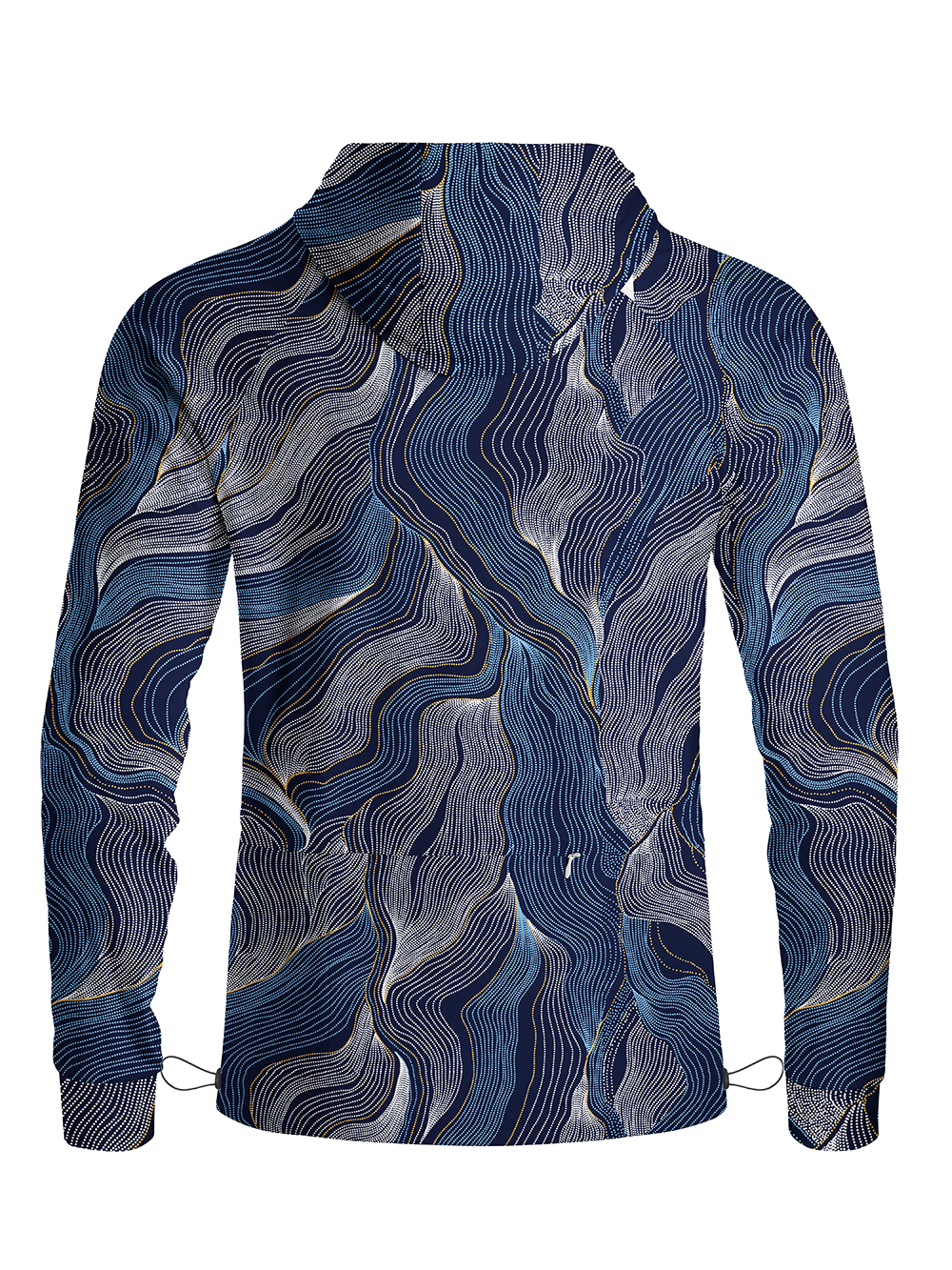 Orionride Fine Contour Lines Long Sleeve Cycling Hoodie Shirt