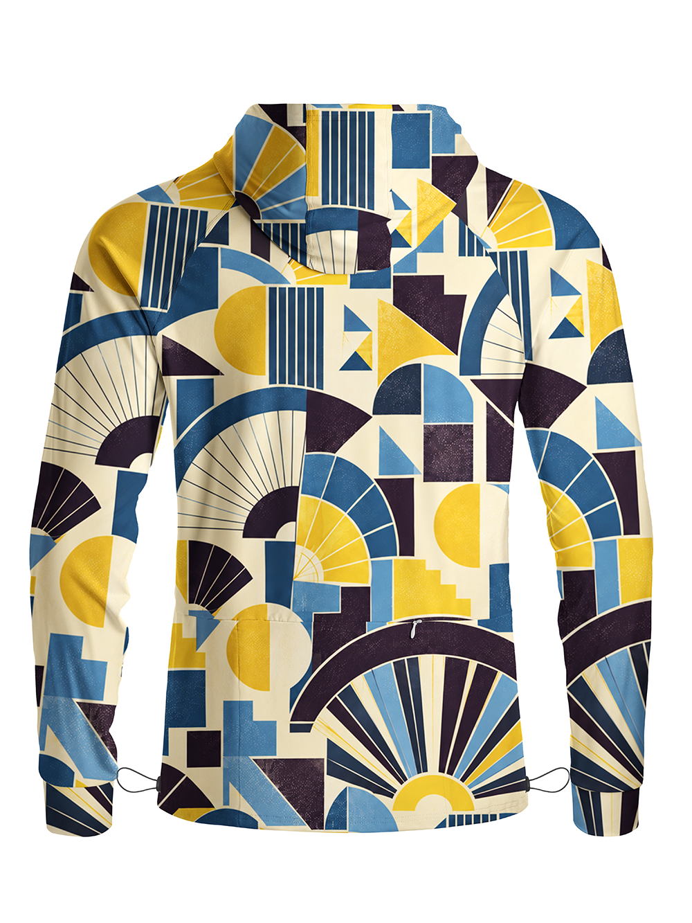 Orionride Geometric Fans Long Sleeve Cycling Hoodie Shirt
