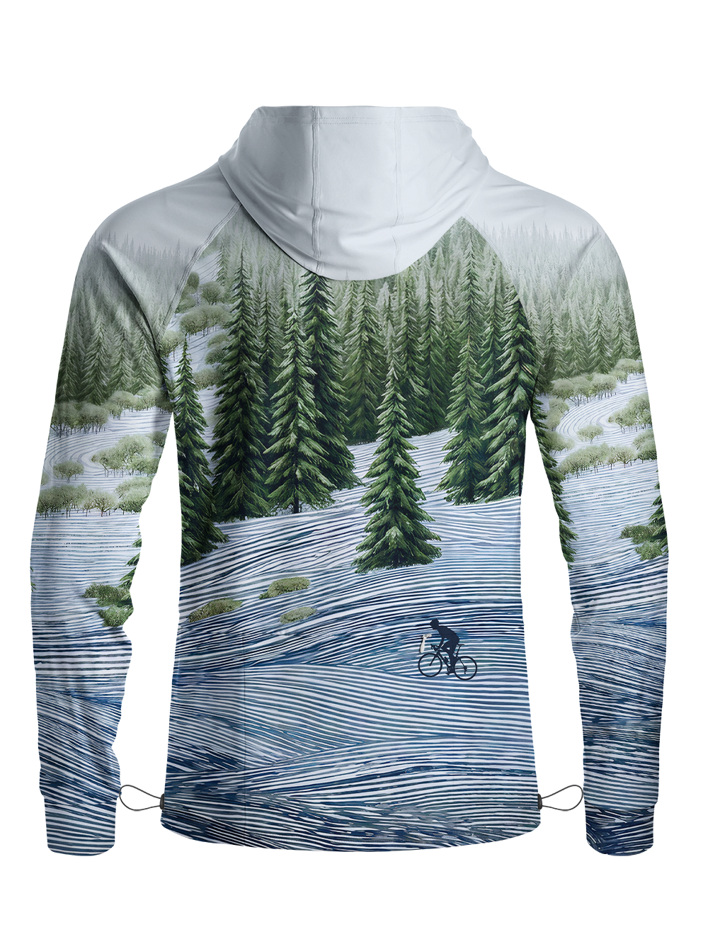 Orionride Misty Forest Ride Long Sleeve Cycling Hoodie Shirt