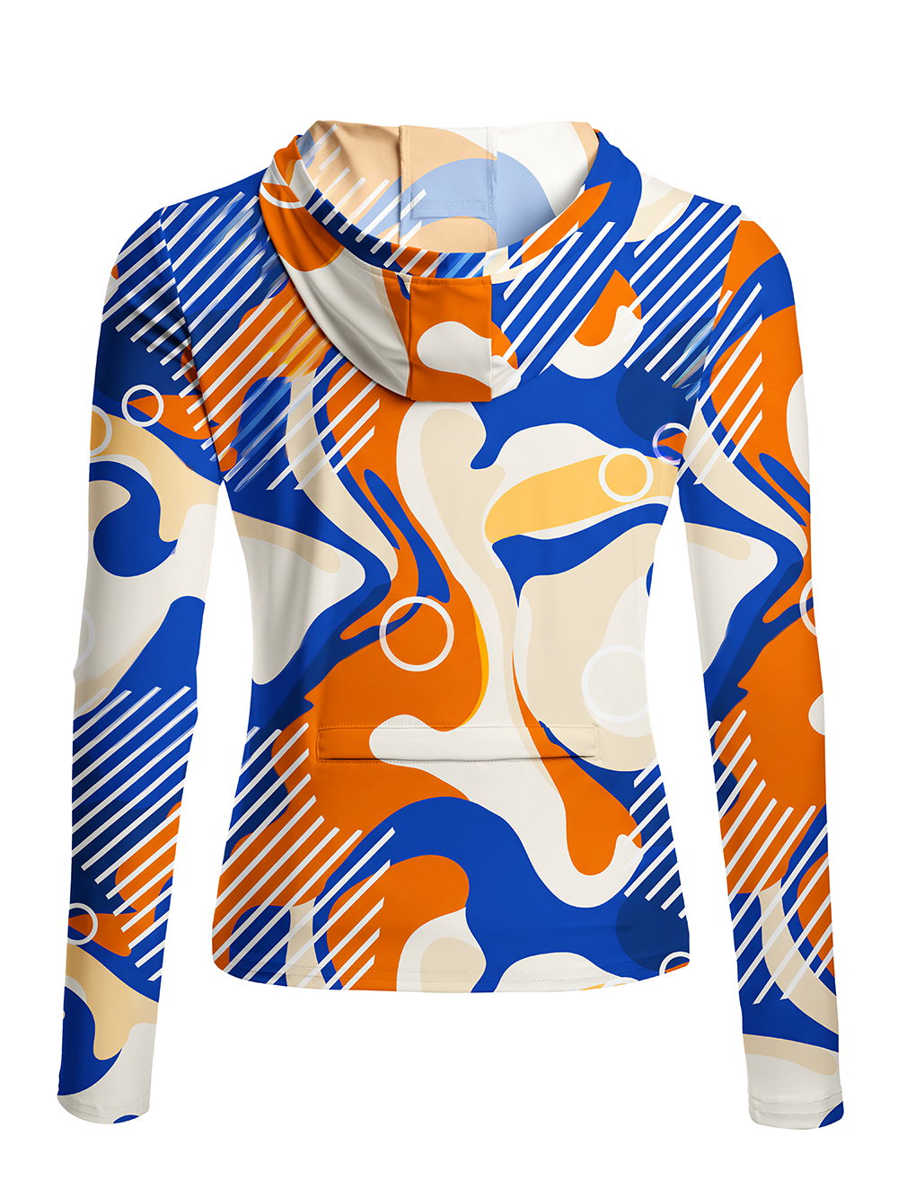 Orionride Vibrant Color Blocks Women's Long Sleeve Cycling Hoodie Shirt
