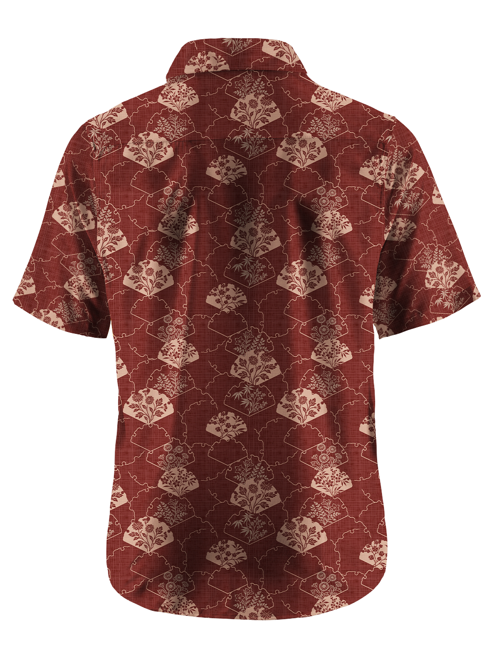 Orionride Flowers In Fan Zipper Pockets Ultra Lightweight Short Sleeves Gravel Shirt