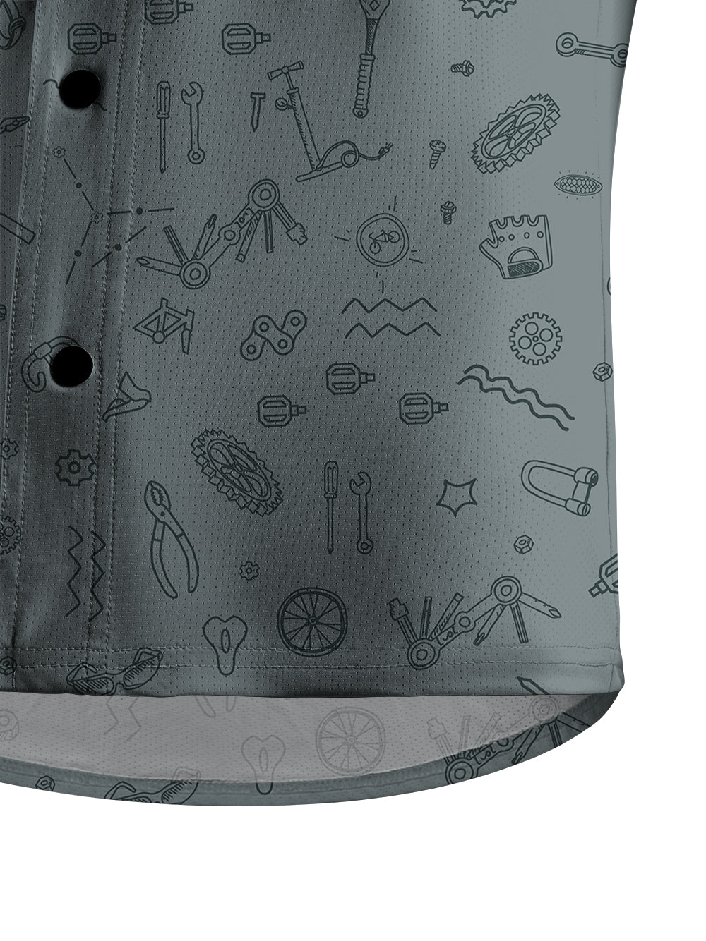 Orionride Scattered Parts Men's Stretchy Breathable Long Sleeve Gravel Shirt