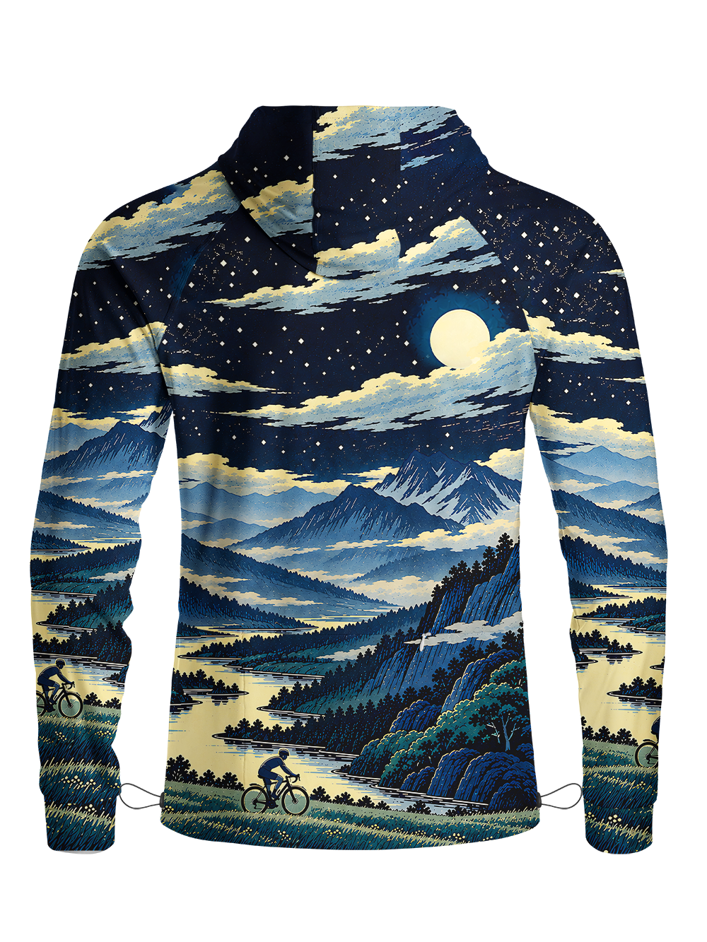 Orionride Lunar Odyssey Long Sleeve Cycling Hoodie Shirt