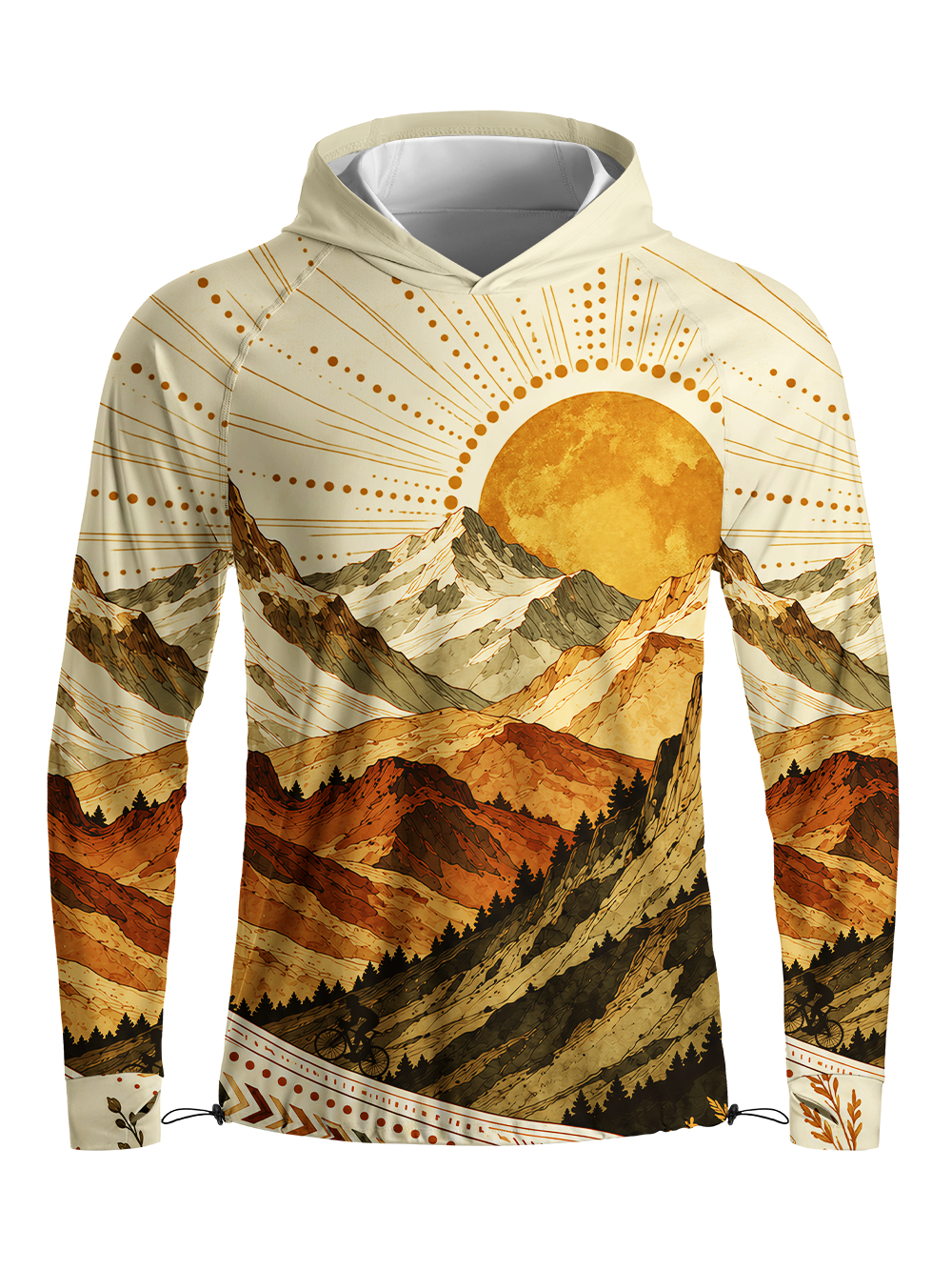 Orionride Solar Ascent Long Sleeve Cycling Hoodie Shirt