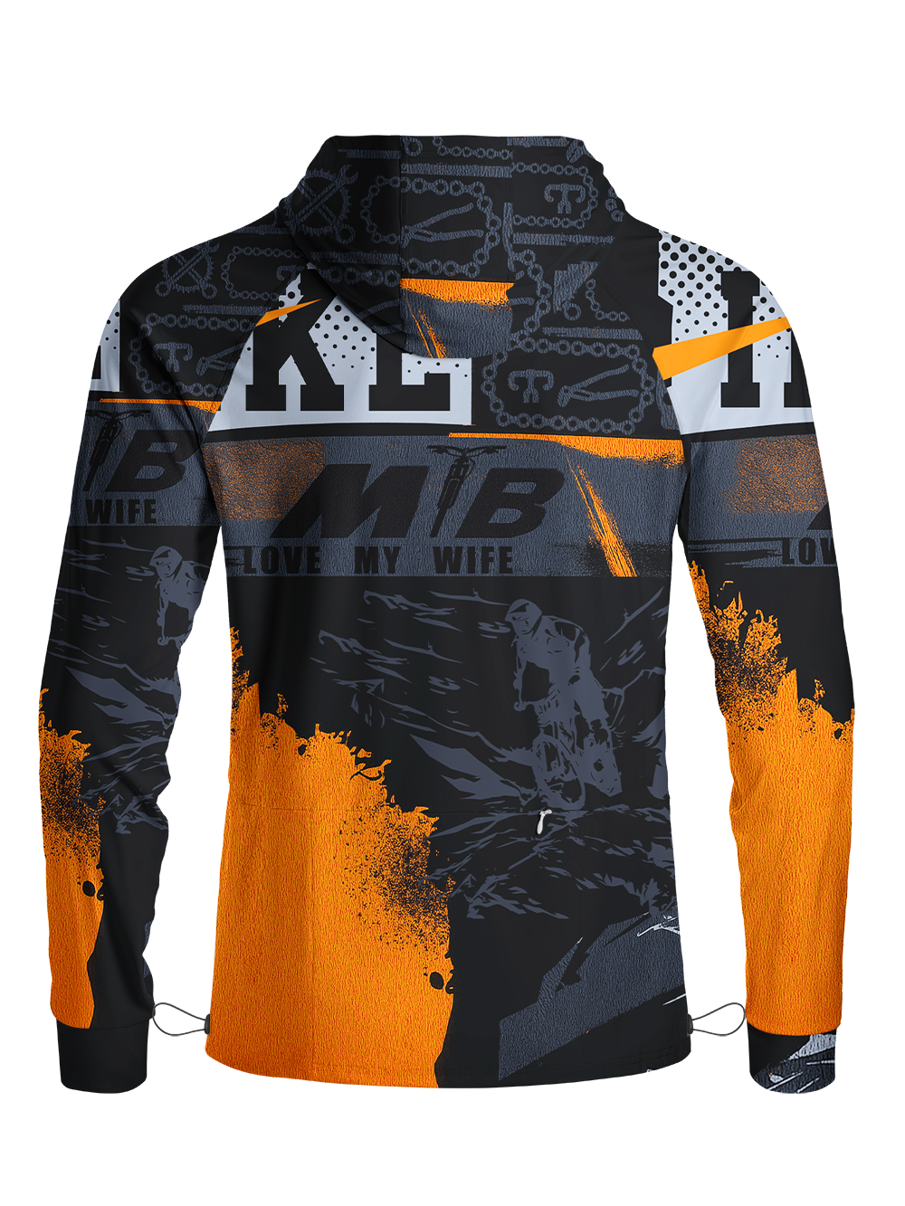 Orionride Determination To Ride Long Sleeve Cycling Hoodie Shirt