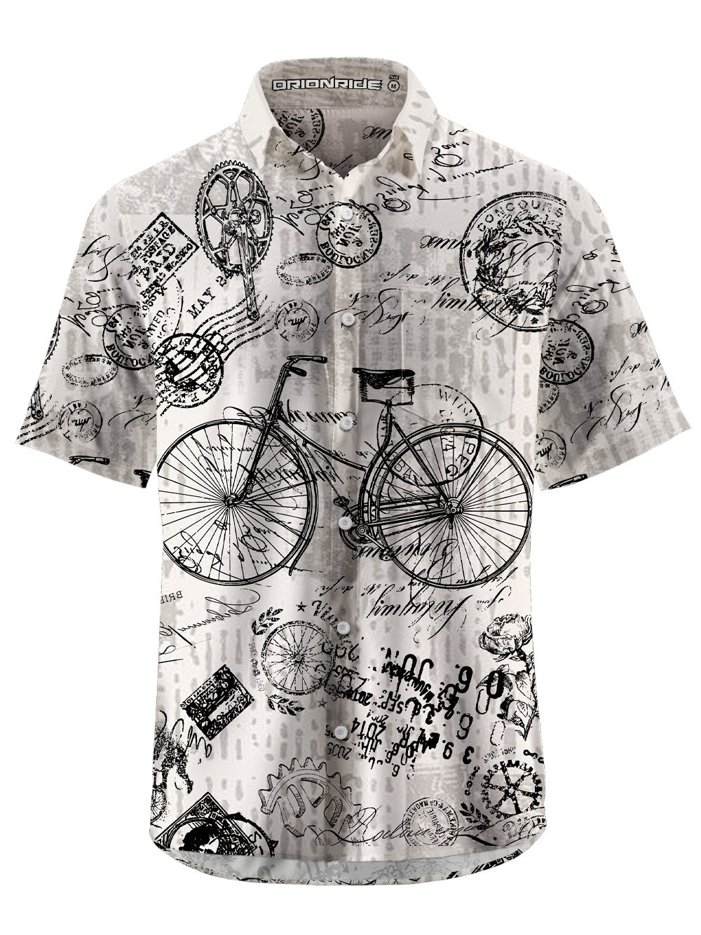 Orionride Nostalgic Bicycle Zipper Pockets Ultra Lightweight Short Sleeves Gravel Shirt