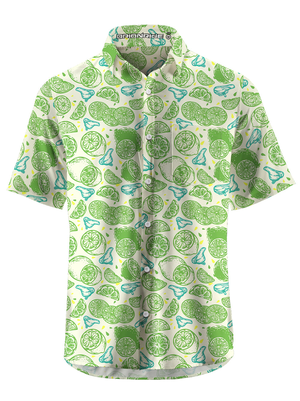 Orionride Juicy Lemon Zipper Pockets Ultra Lightweight Short Sleeves Gravel Shirt