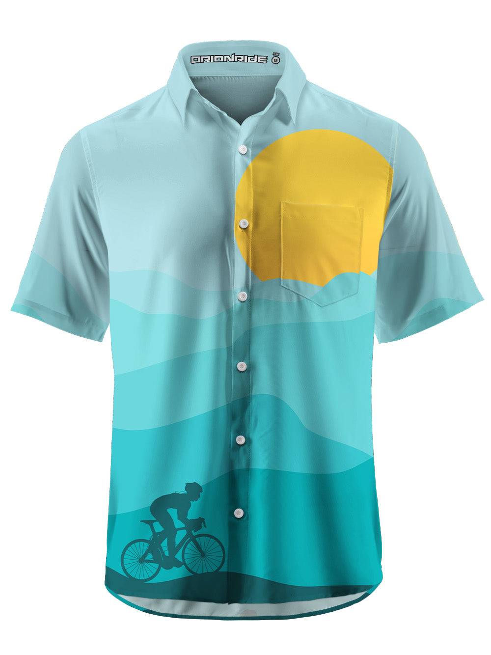 Orionride Lonely Journey Zipper Pockets Ultra Lightweight Short Sleeves Gravel Shirt