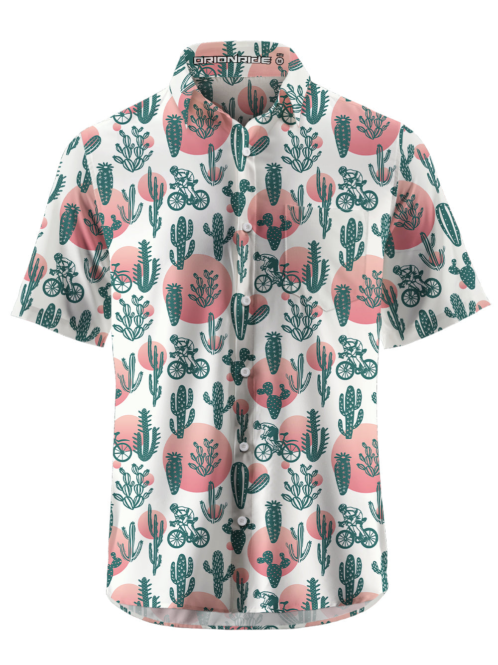 Orionride Cactus Ride Zipper Pockets Ultra Lightweight Short Sleeves Gravel Shirt
