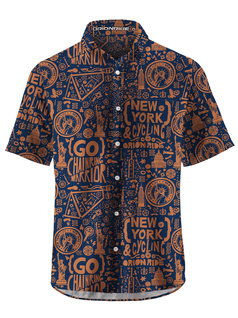Orionride Go To New York Zipper Pockets Ultra Lightweight Short Sleeves Gravel Shirt