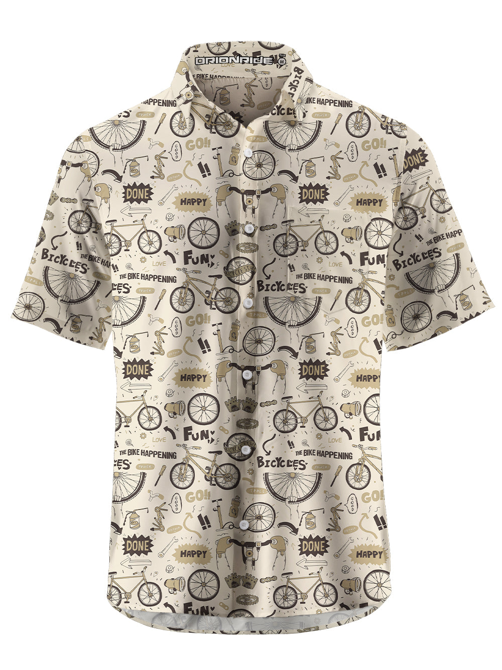Orionride The Joy Of Bicycles Zipper Pockets Ultra Lightweight Short Sleeves Gravel Shirt