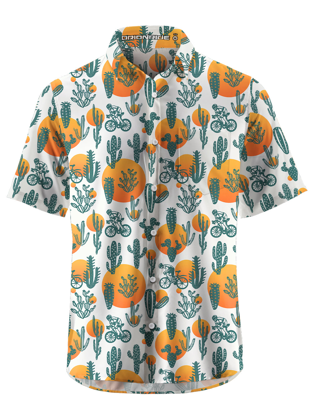 Orionride Cactus Ride Zipper Pockets Ultra Lightweight Short Sleeves Gravel Shirt
