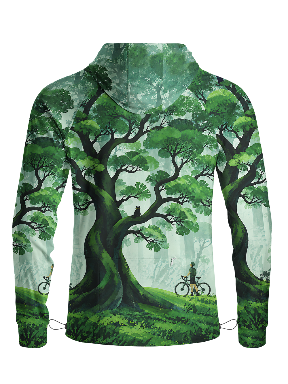Orionride Forest Sanctuary Long Sleeve Cycling Hoodie Shirt