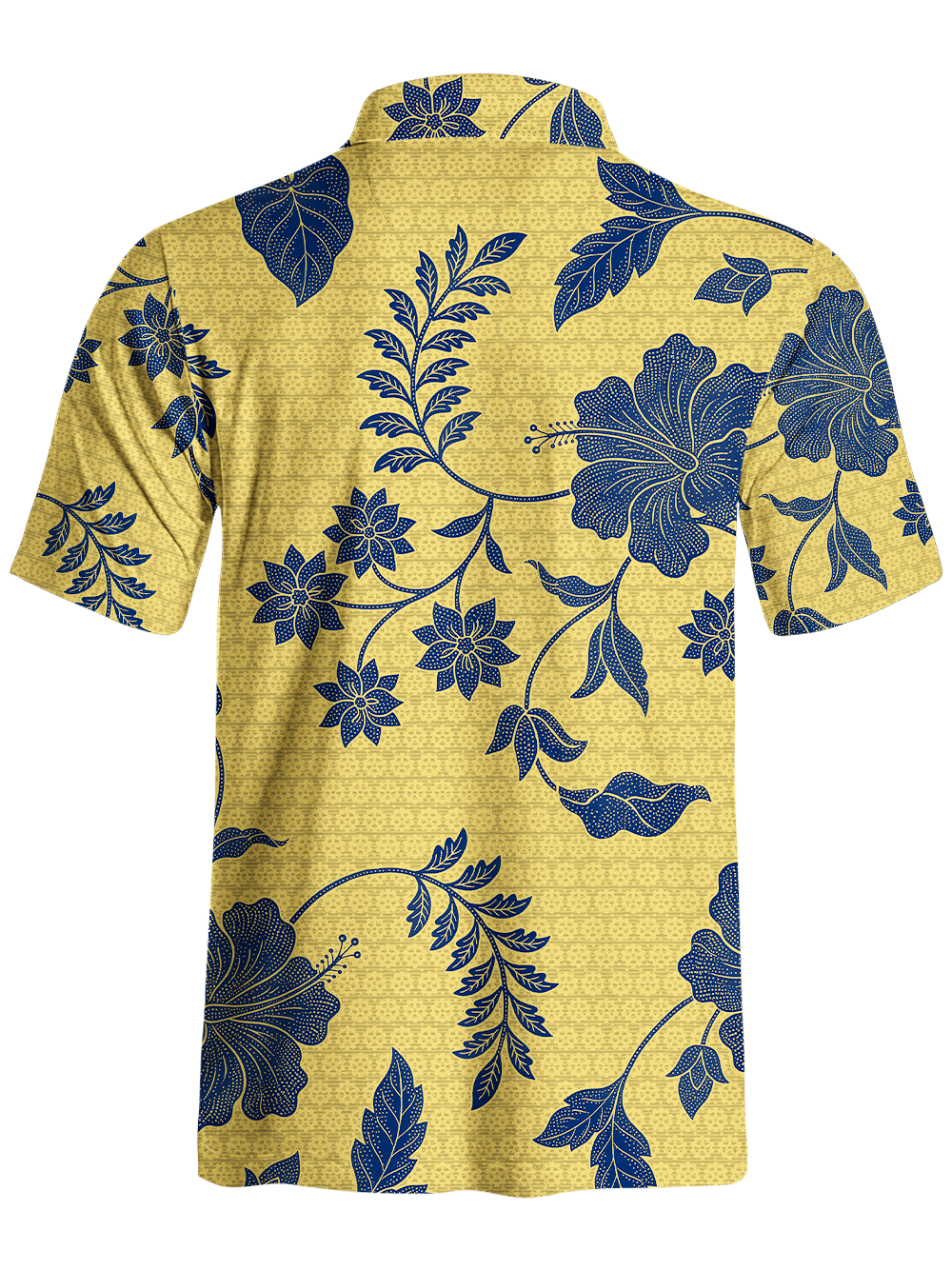 Orionride Large Hibiscus Flowers Men's Polo Shirt
