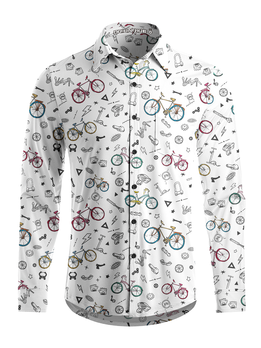 Orionride Parts World Men's Stretchy Breathable Long Sleeve Gravel Shirt