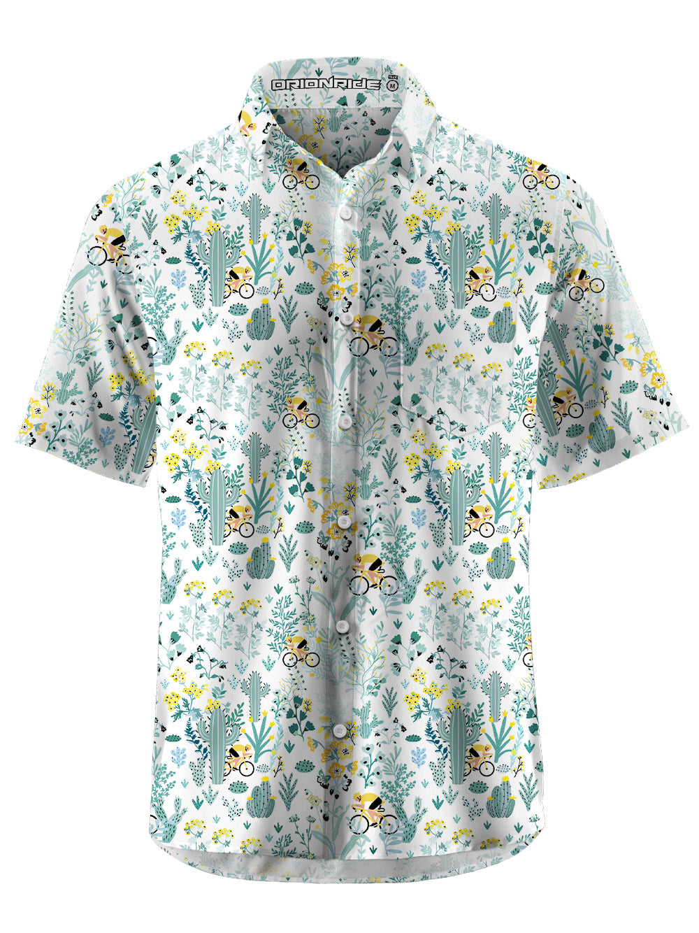 Orionride Botanical Gardens Zipper Pockets Ultra Lightweight Short Sleeves Gravel Shirt