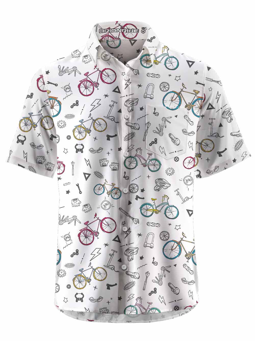 Orionride Parts World Zipper Pockets Ultra Lightweight Short Sleeves Gravel Shirt