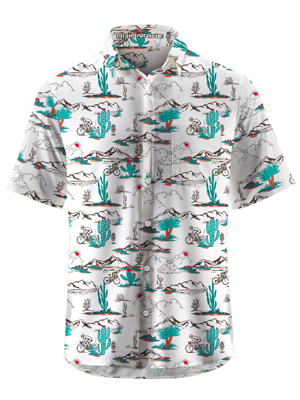 Orionride Cactus Cycling Ultra Lightweight Short Sleeves Hawaiian shirt