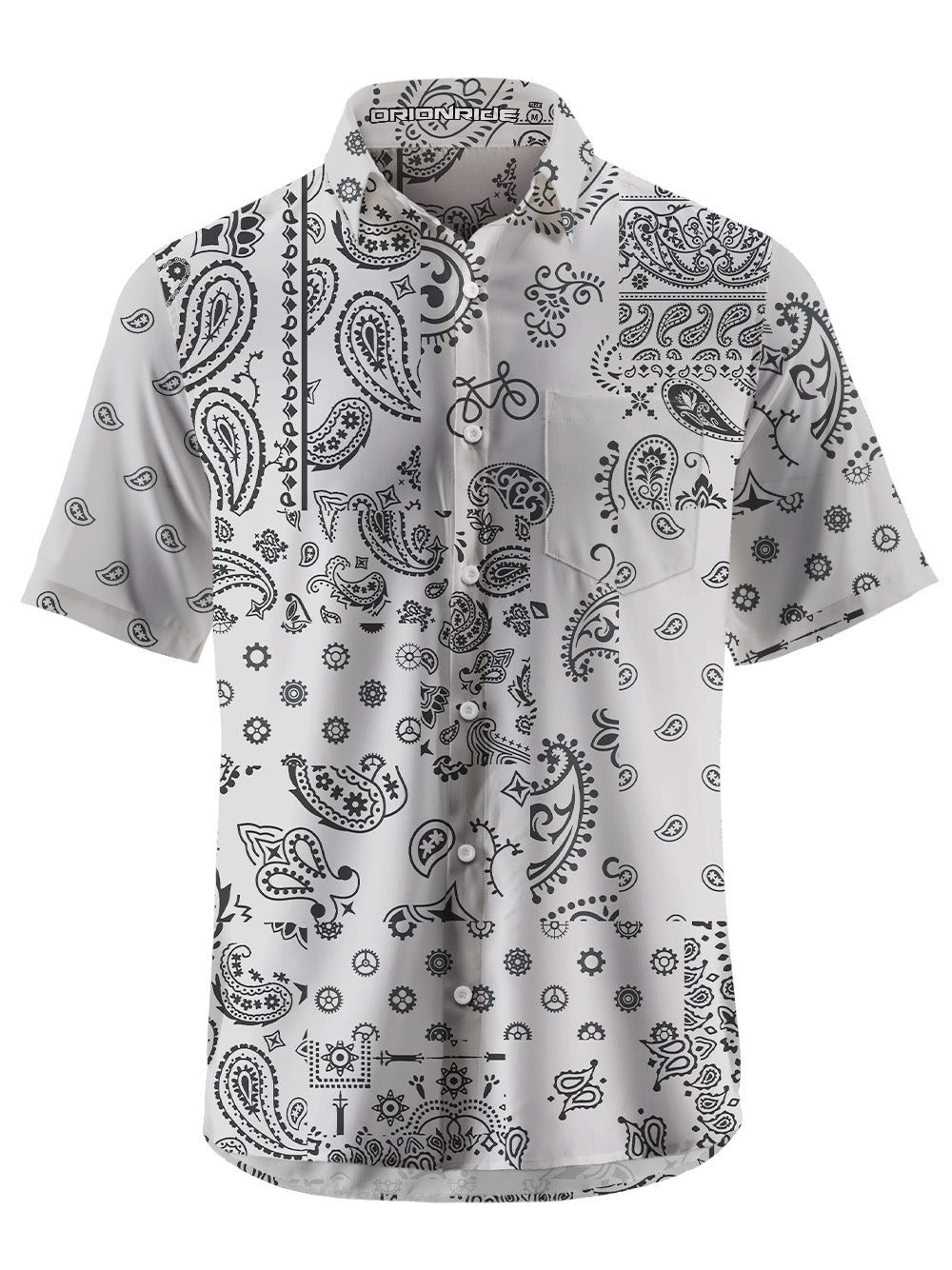 Orionride Gear Cashew Flower Zipper Pockets Ultra Lightweight Short Sleeves Gravel Shirt