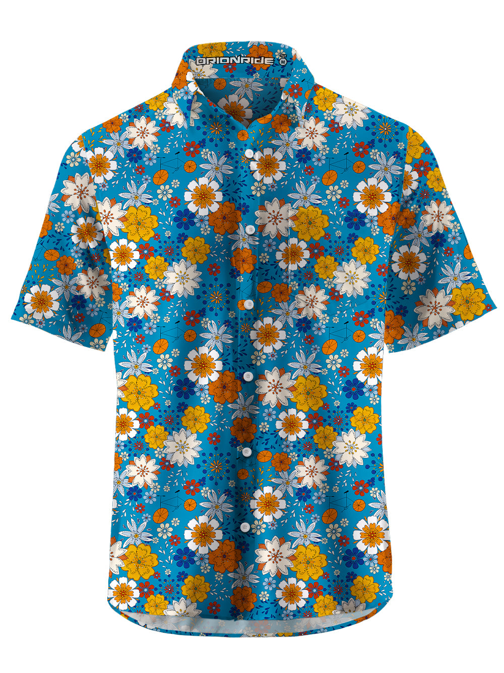 Orionride Fragrant Flowers Zipper Pockets Ultra Lightweight Short Sleeves Gravel Shirt