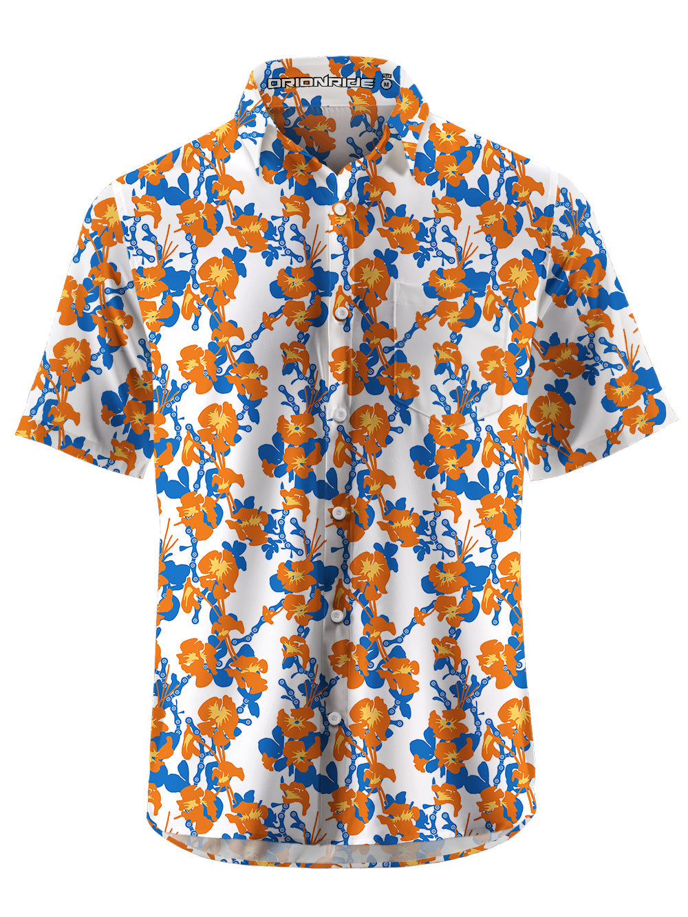 Orionride Unique Floral Chain Ultra Lightweight Short Sleeves Hawaiian shirt