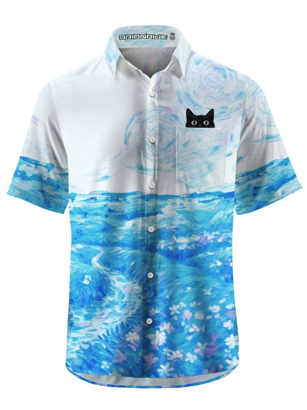 Orionride Cat Hiding Pocket Zipper Pockets Ultra Lightweight Short Sleeves Gravel Shirt