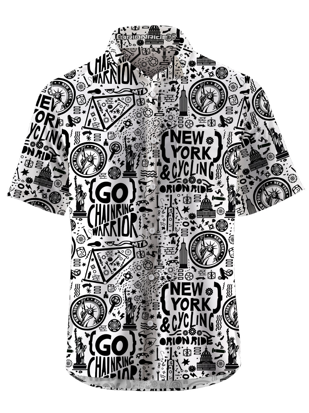 Orionride Go To New York Zipper Pockets Ultra Lightweight Short Sleeves Gravel Shirt
