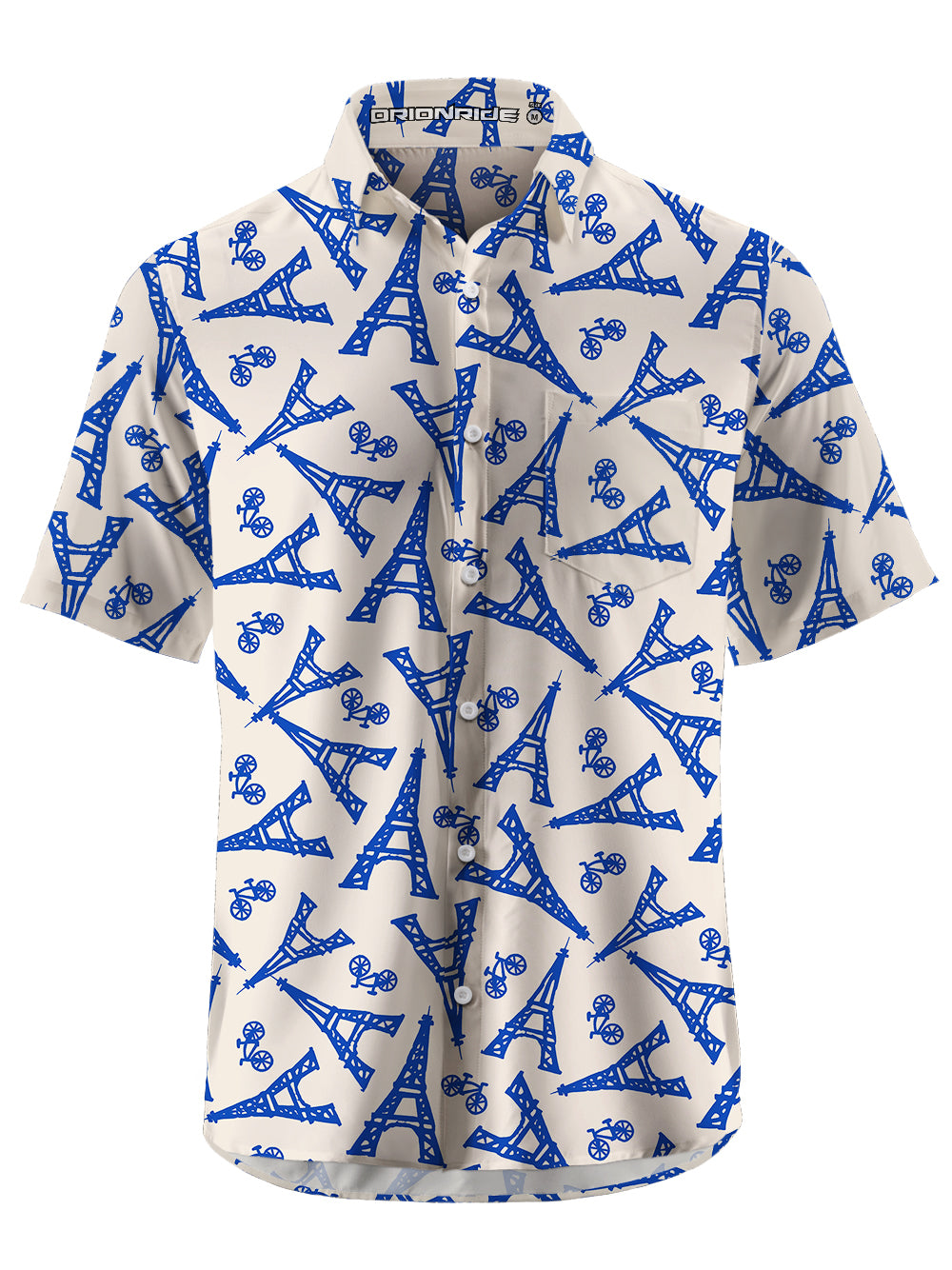 Orionride Eiffel Tower Ultra Lightweight Short Sleeves Hawaiian shirt