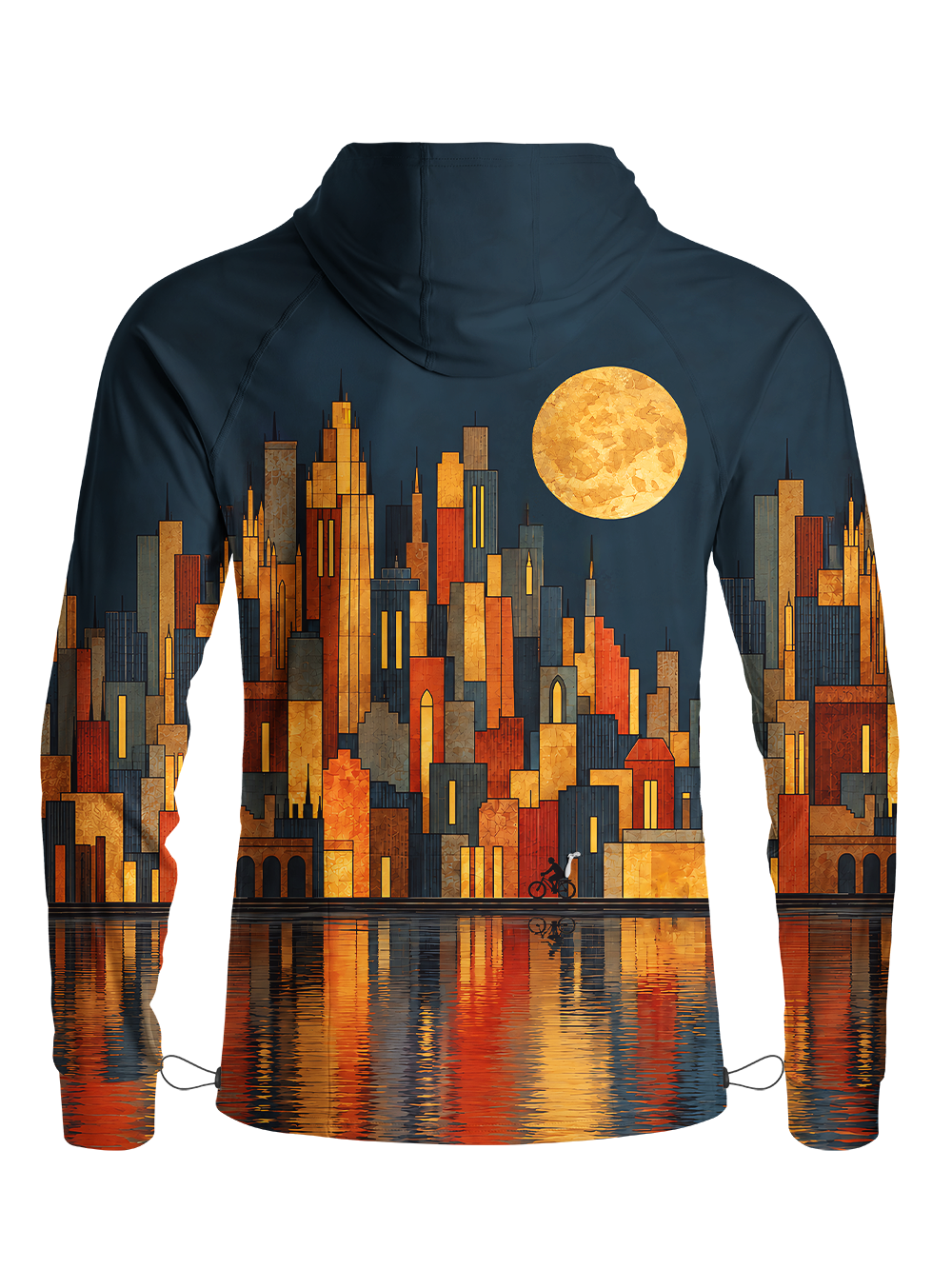 Orionride Urban Nocturne Ride Long Sleeve Cycling Hoodie Shirt