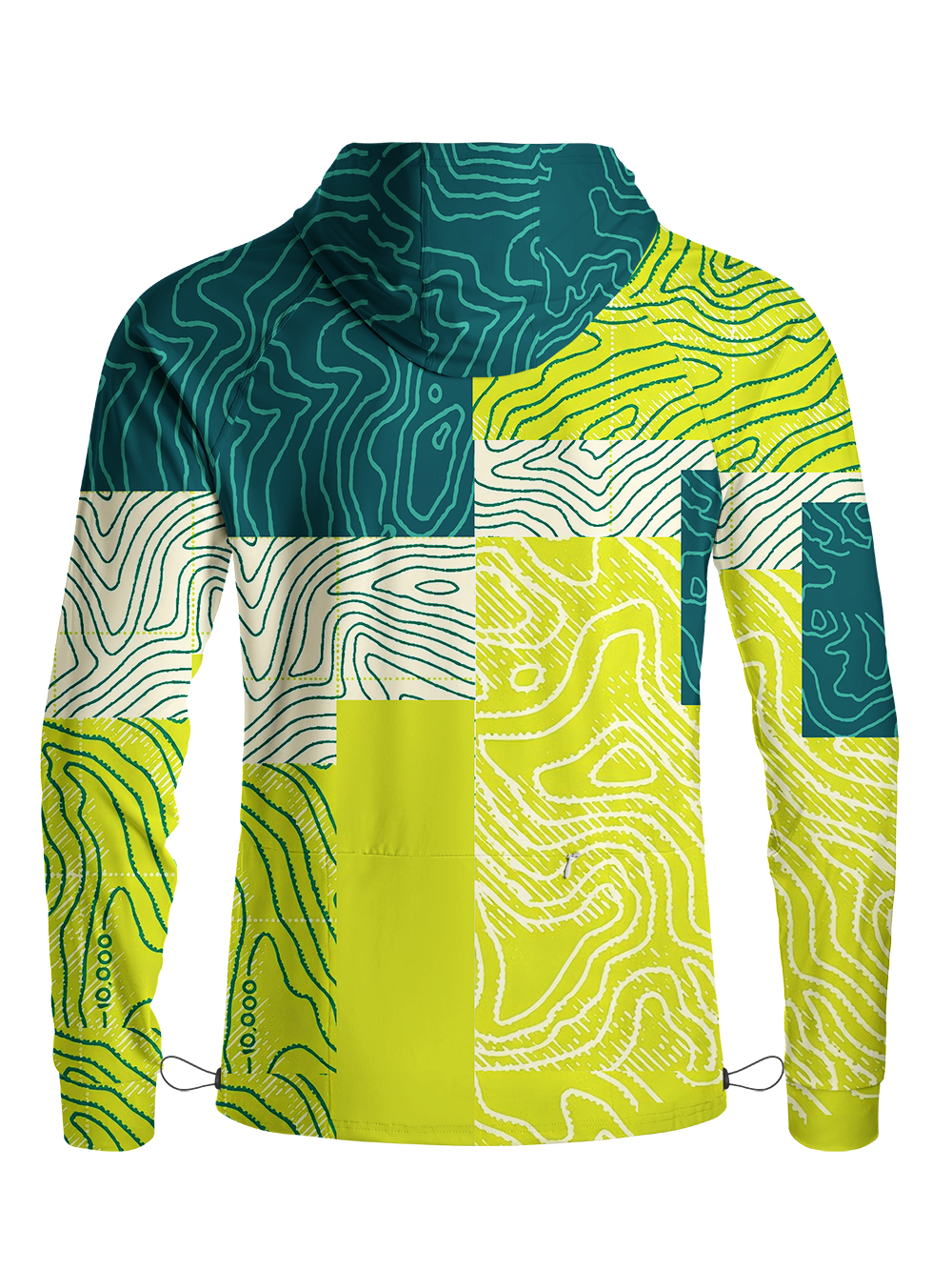 Orionride Topographic Map Long Sleeve Cycling Hoodie Shirt