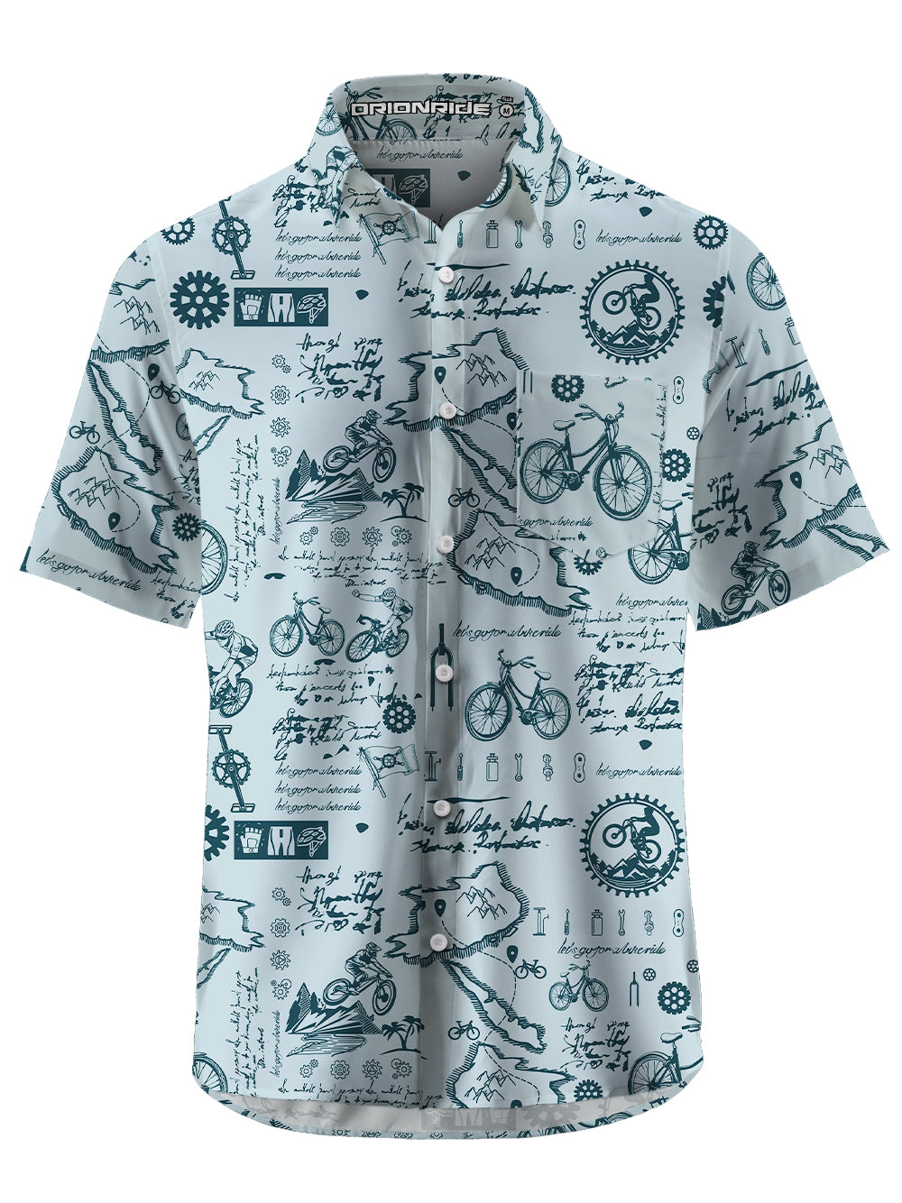 Orionride Cycling Diary Zipper Pockets Ultra Lightweight Short Sleeves Gravel Shirt