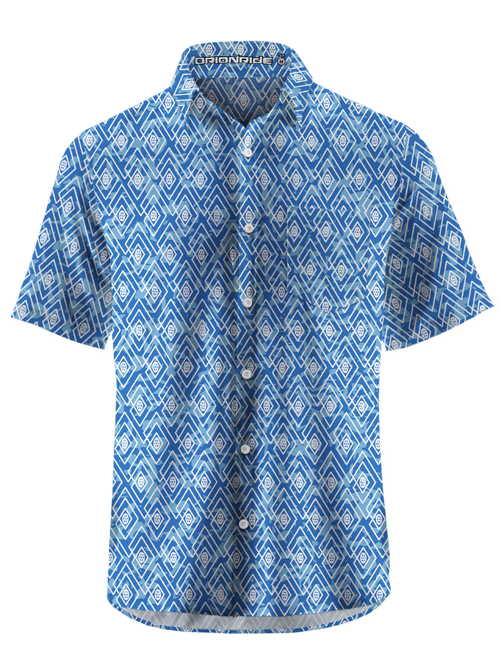 Orionride Diamond Grid Gear Zipper Pockets Ultra Lightweight Short Sleeves Gravel Shirt
