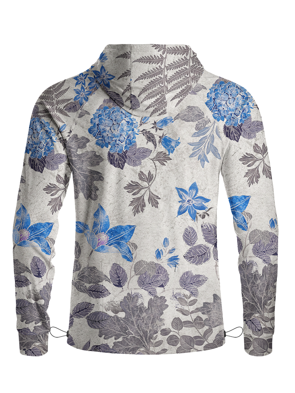 Orionride Cool-toned Plants Long Sleeve Cycling Hoodie Shirt
