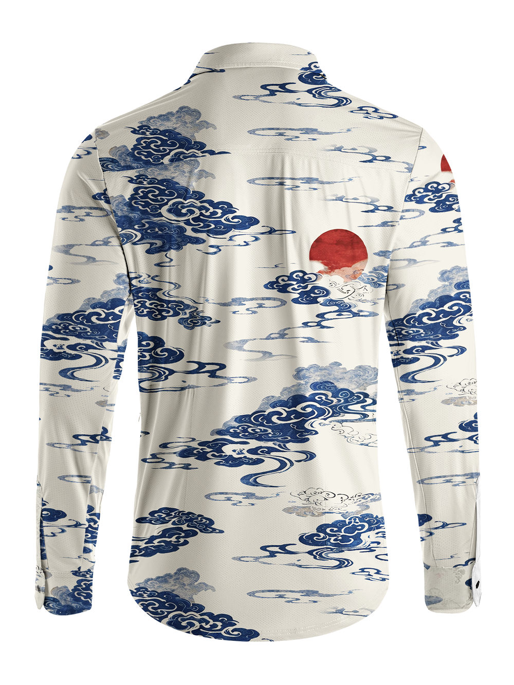 Orionride Auspicious Clouds Men's Stretchy Breathable Long Sleeve Gravel Shirt